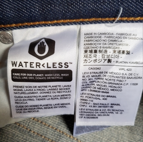 levi's 501 Original Fit Dark Wash High-rise Straight Leg Size 24 x 30 NWOT - Picture 14 of 16